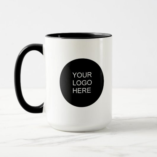 Modern Simple Upload Your Business Logo Combo マグカップ (左)