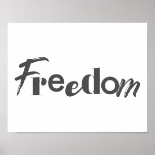 Modern, simple, urban, cool design of Freedom ポスター