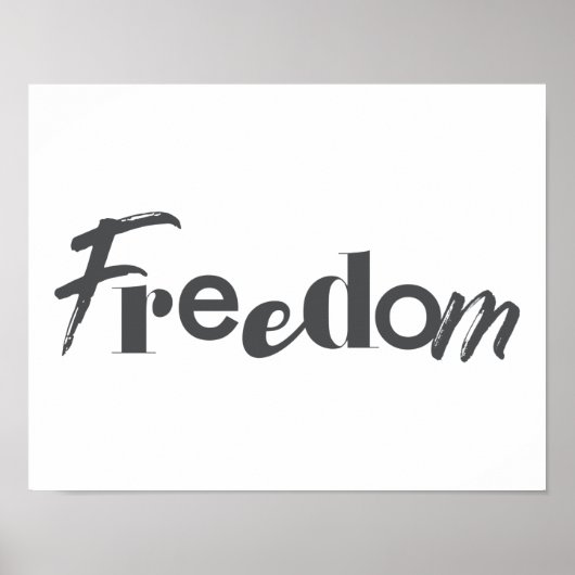 Modern, simple, urban, cool design of Freedom ポスター (正面)