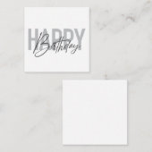 Modern, simple, urban, cool Happy Birthday ノートカード (正面/裏面)