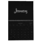 Modern Simple Wall Planner Minimalist Black 2026  カレンダー (1月 2027)