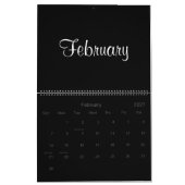 Modern Simple Wall Planner Minimalist Black 2026  カレンダー (2月 2027)
