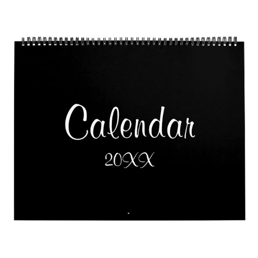 Modern Simple Wall Planner Minimalist Black 2026  カレンダー (カバー)