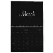 Modern Simple Wall Planner Minimalist Black 2026  カレンダー (3月 2027)