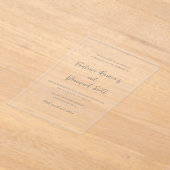 Modern Simple Wedding アクリル招待状 (レイダウン)