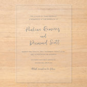 Modern Simple Wedding アクリル招待状 (正面)