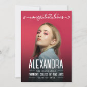 Modern Simple White Congratultions Graduate  Photo カード (正面)