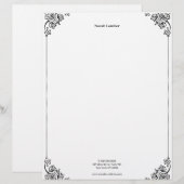 Modern Simple White Professional レターヘッド (正面/裏面)