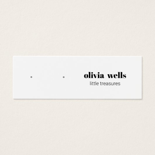 Modern Simple White Stud Earring  Display Card (正面)