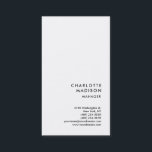 Modern Simple White Trendy Minimalist Plain 名刺<br><div class="desc">Do you know how much attention a vertical business card will draw? This will suddenly set you apart from the general audience. Your customer's eyes will look for your information on the card. But they're in a place he's not used to. This will put you and your company in his...</div>