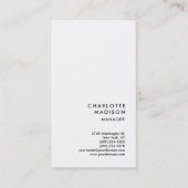 Modern Simple White Trendy Minimalist Plain 名刺 (正面)