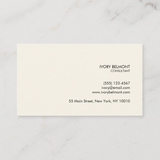 Modern Simple Yellow White Minimal 名刺 (裏面)