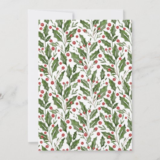 Modern Single Photo Minimalist Christmas Card 招待状 (裏面)