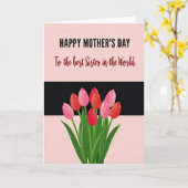 Modern Sister Mothers Day Card カード (黄色い花)