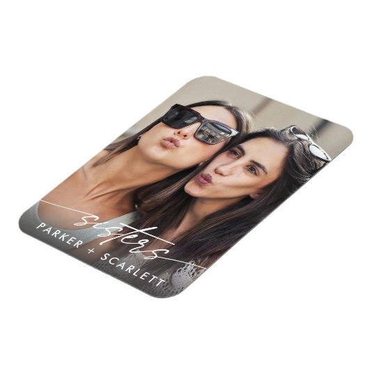 Modern Sisters Create Your Own Photo Script マグネット (左側)