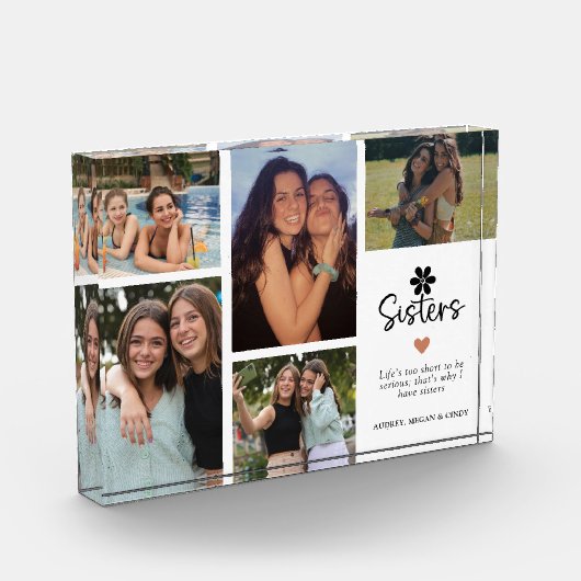 Modern Sisters Grid Keepsake Gift フォトブロック (左)