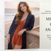 Modern Six Photo Unisex Graduation Invitation | 三つ折り招待状 (内部最初)