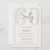 Modern Sixty 60th Birthday Celebration  招待状 (正面)