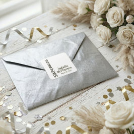 Modern Sixty and Fabulous Bold Birthday Party スクエアシール