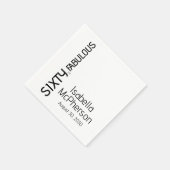 Modern Sixty and Fabulous Bold Birthday Party スタンダードカクテルナプキン (角)