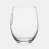 Modern Sixty and Fabulous Name Date 60th Birthday ステムなしワイングラス (左)