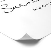 Modern Sixty Black White Photo 60th Birthday ポスター (角)