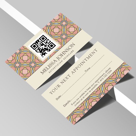 Modern Skincare Esthetician Appointment Card 予約カード