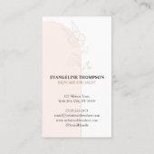 Modern Skincare Esthetician Floral Rose Arch Photo 名刺 (裏面)