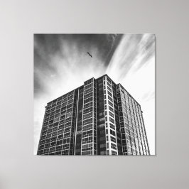 Modern Skyscraper Canvas Black and White Wall Art  キャンバスプリント