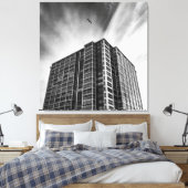 Modern Skyscraper Canvas Black and White Wall Art  キャンバスプリント (インサイチュ (寝室))