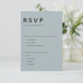 Modern Slate Editorial All Caps RSVP (スタンド正面)