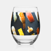 Modern Slate Wine Glass – SUSHIMI Collection ステムなしワイングラス (左)