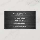 Modern Sleek Black and Gray Barbershop  名刺 (裏面)