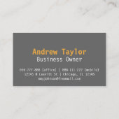 Modern、Sleek、Chic、Mover Companyのオレンジトラック 名刺 (裏面)