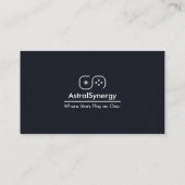 Modern Sleek Dark Clean Minimalist E Sports 名刺 (裏面)