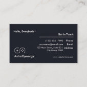 Modern Sleek Dark Clean Minimalist E Sports 名刺 (正面)