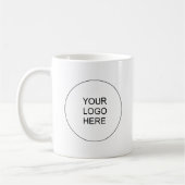 Modern Sleek Template Upload Your Company Logo コーヒーマグカップ (左)