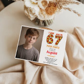 Modern Slice Slice Boy Six Seven Birthday Party 招待状