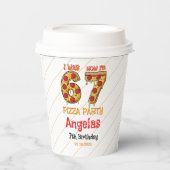 Modern Slice Slice Boy Six Seven Birthday Party 紙コップ (正面)