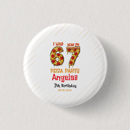 Modern Slice Slice Boy Six Seven Birthday Party 缶バッジ