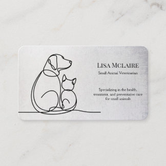 Modern Small Animal Veterinarian Business Card 名刺