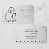 Modern Small Animal Veterinarian Business Card 名刺 (正面/裏面)