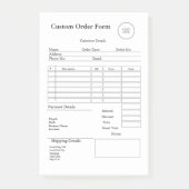 Modern Small Business custom order Sales Receipt ポストイット (正面)