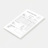 Modern Small Business custom order Sales Receipt ポストイット (アングル)