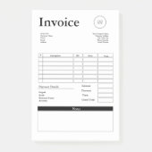 Modern Small Business Invoice Sales Receipt ポストイット (正面)