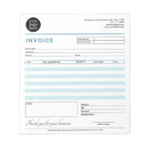 Modern Small Business Invoice Sales Receipt Blue