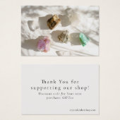 Modern small crystal shop thank you, discount card (正面&裏面)
