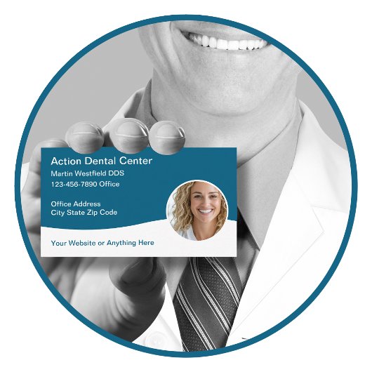 Modern Smile Dental Business Cards 名刺