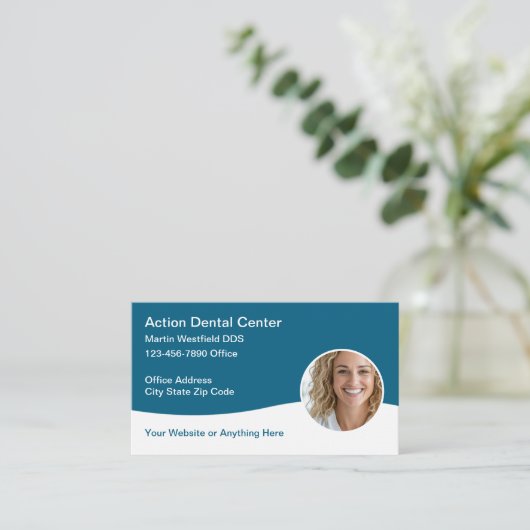 Modern Smile Dental Business Cards 名刺 (スタンド正面)