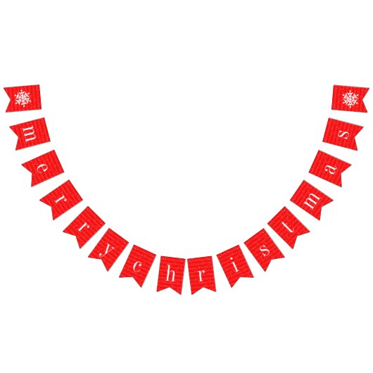 Modern snow Merry Christmas バンティングフラッグ (全)